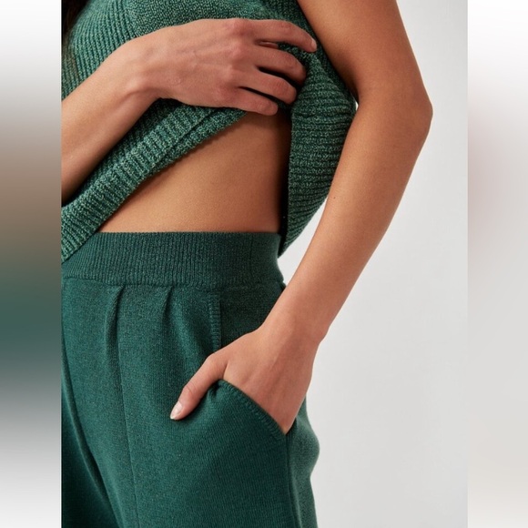Free People Freya Sweater Set in Emerald Spell Combo Size SM $128 Retail NWT - Picture 5 of 13